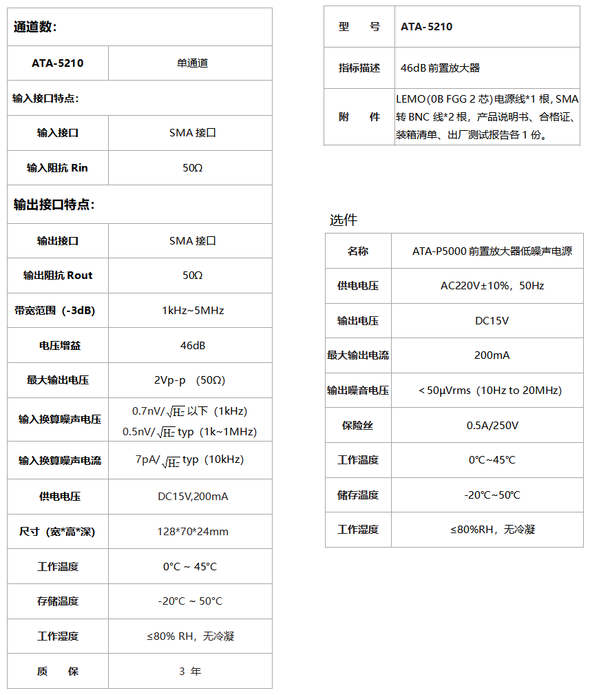 ATA-5210前置微小信號放大器(圖1)