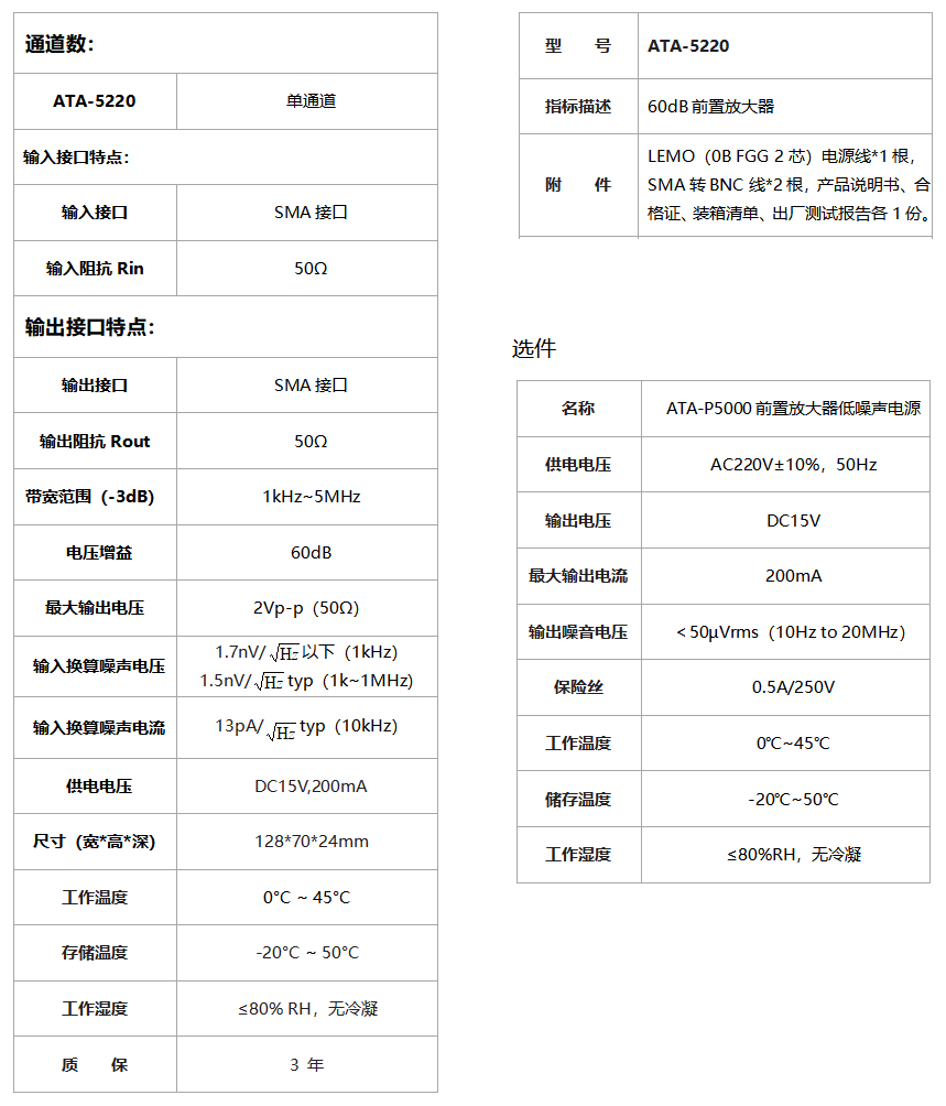 ATA-5220前置微小信號放大器(圖1)