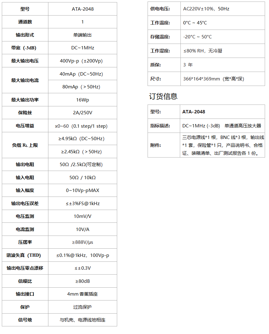 ATA-2048高壓放大器(圖1)